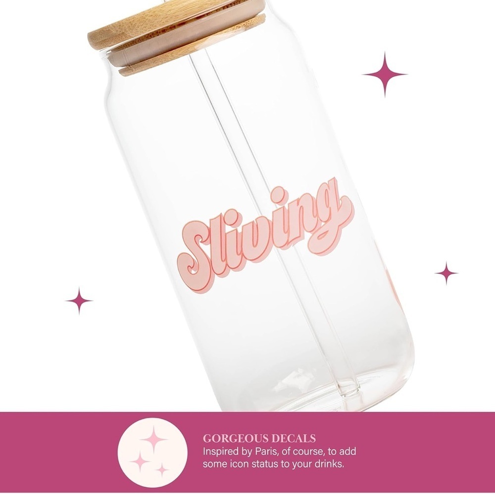 Paris Hilton Tumblers, Limited Edition Release Set of 2 Glass,
 Bamboo Iconic​​​ - Picture 3 of 7